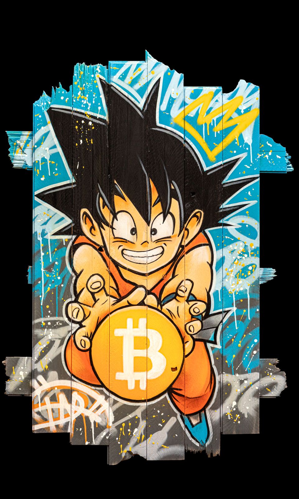 Goku BitCoin by Daru (Limited Edition Print) by Daru - Signature Fine Art