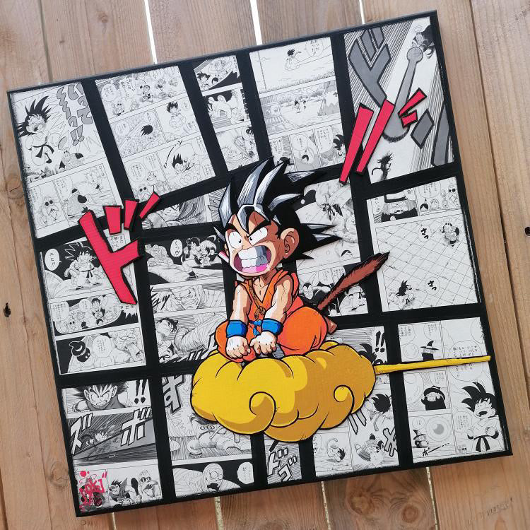 DragonBall Goku & Cloud by Moya Uno by Moya Uno - Signature Fine Art