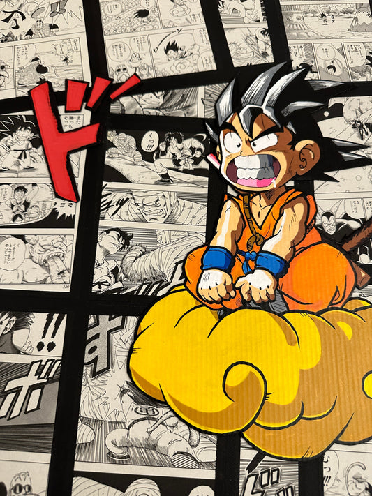 DragonBall Goku & Cloud by Moya Uno by Moya Uno - Signature Fine Art