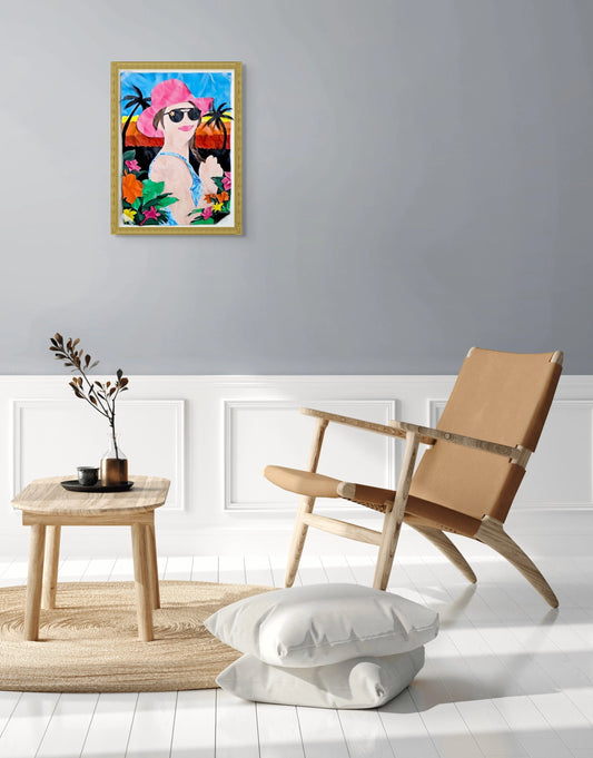 Sunset Paradise (trompe-l'oeil) by Jessica Renault Jessica Renault