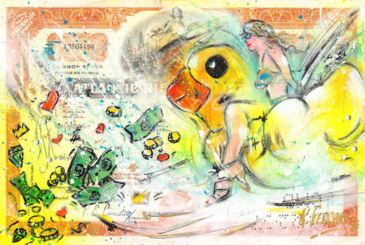 Diving into Dollars (Katia Ferrari) by Katia Ferrari - Signature Fine Art