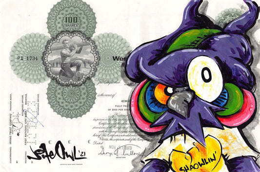 Shaowlin Owlin by Nite Owl - Signature Fine Art