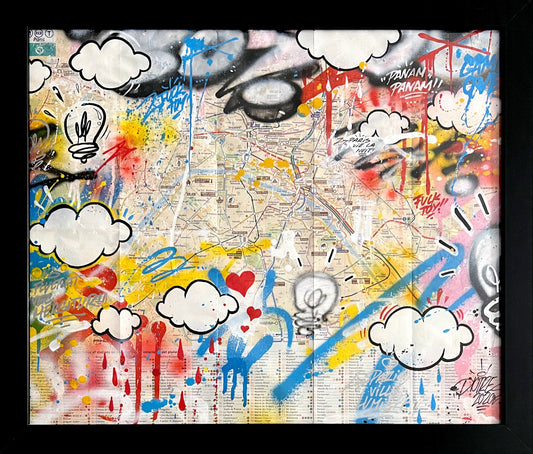 Paris Subway Map II (Unique) by Piotre - Signature Fine Art
