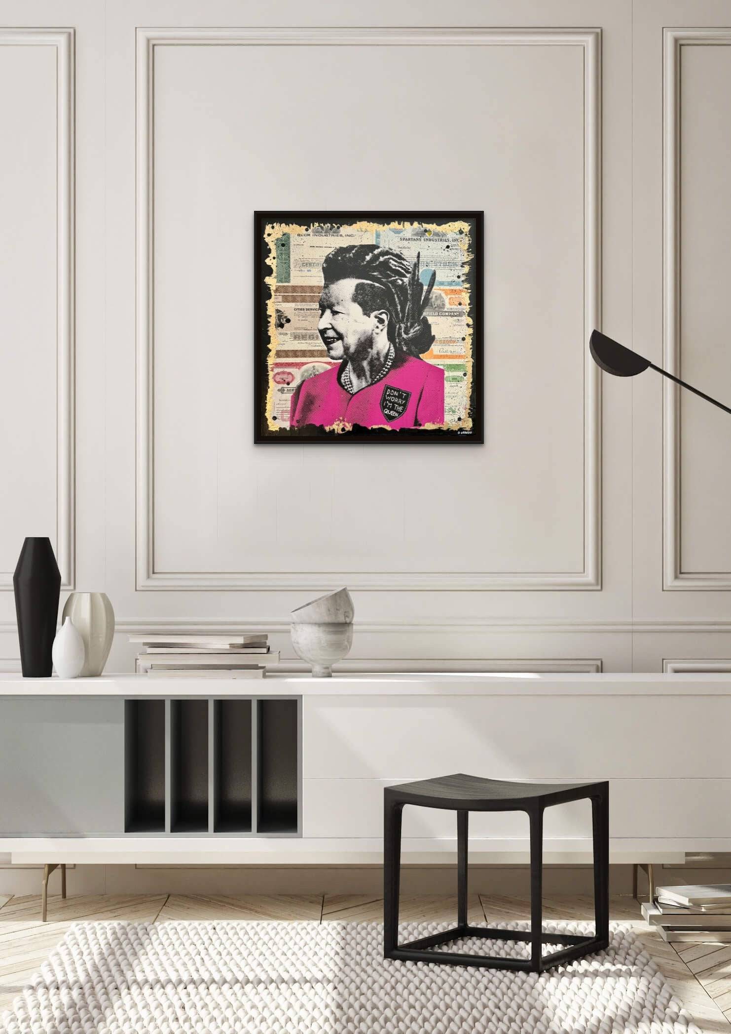 The Queen (Mixed-media on canvas) by O Gringo - Signature Fine Art