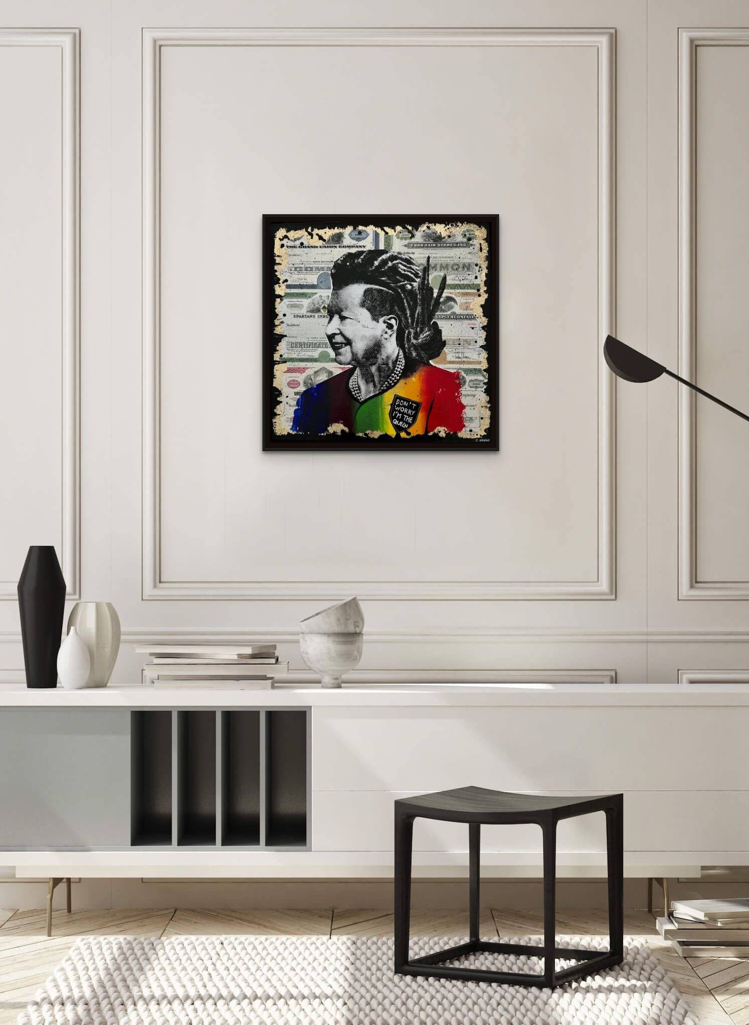 Rainbow Queen (Mixed-media on canvas) by O Gringo - Signature Fine Art