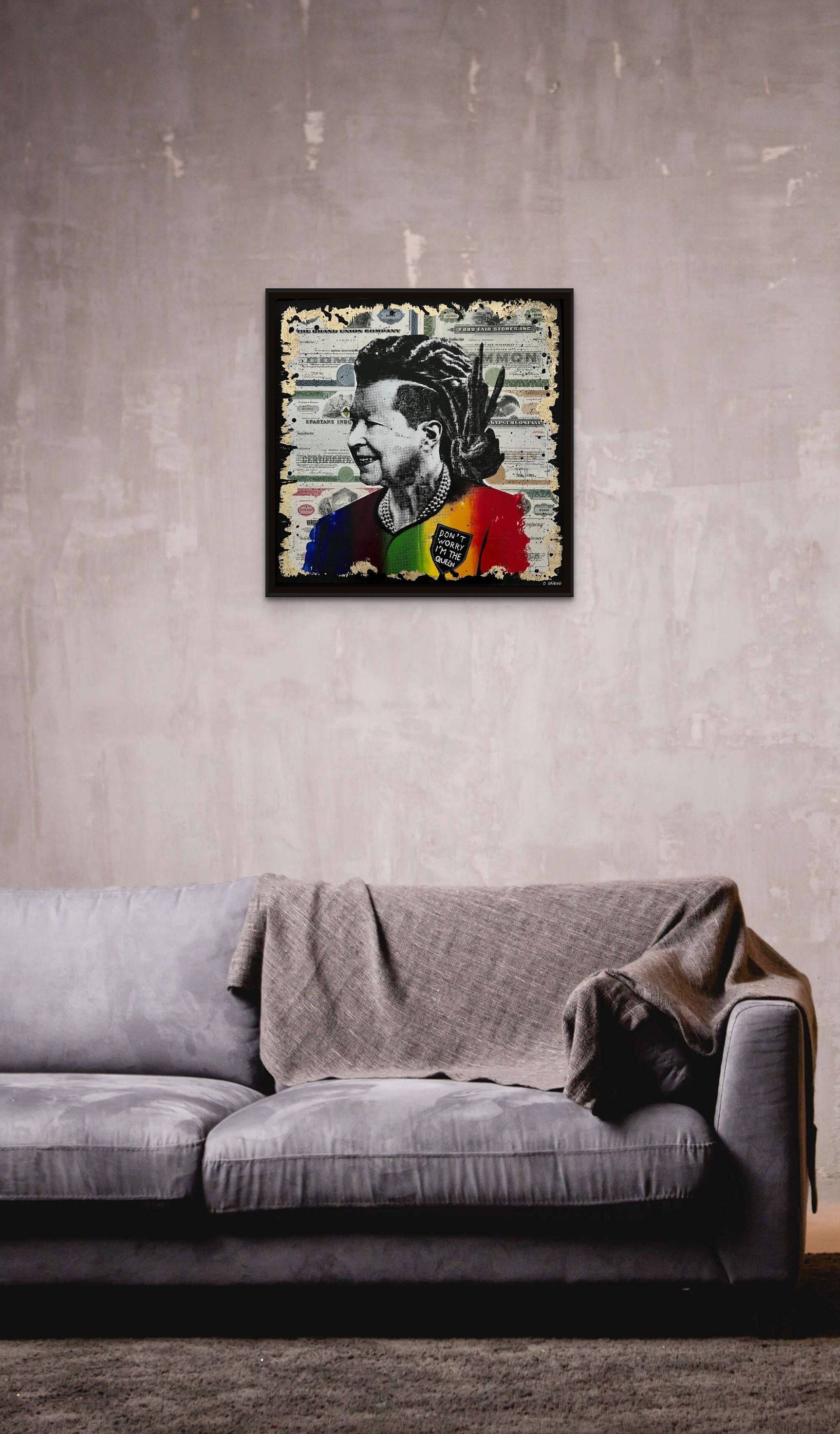 Rainbow Queen (Mixed-media on canvas) by O Gringo - Signature Fine Art