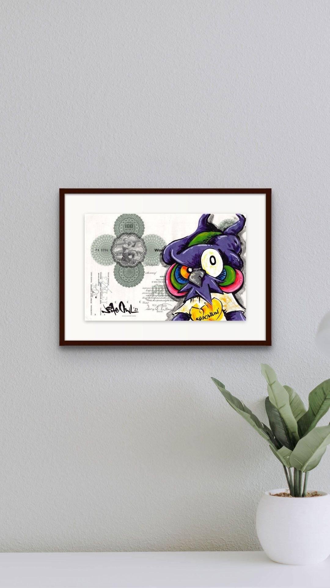 Shaowlin Owlin by Nite Owl - Signature Fine Art