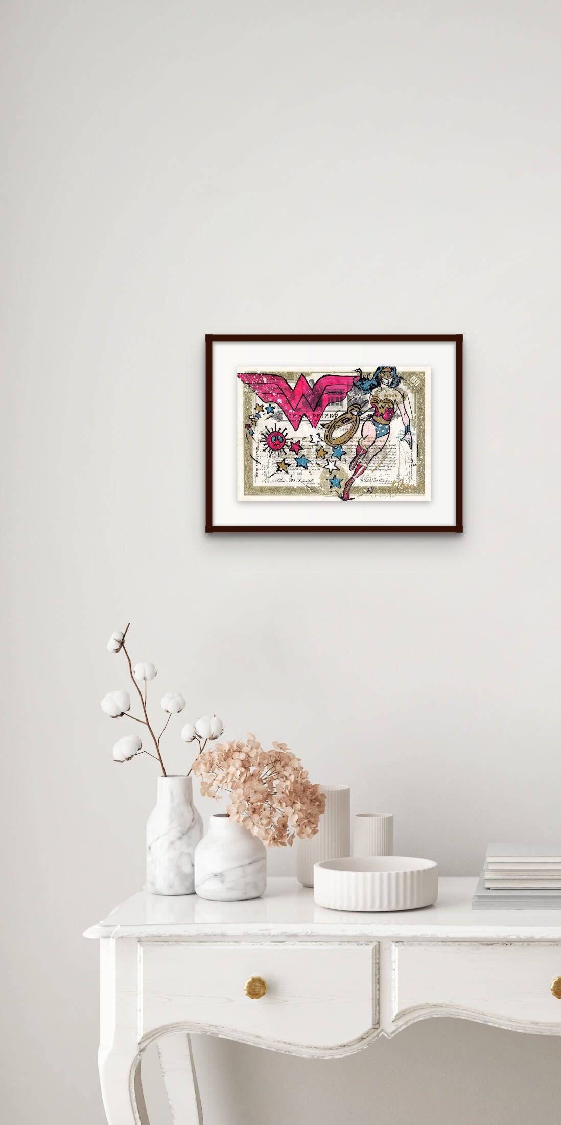 Wonder Woman VS Covid by Katia Ferrari - Signature Fine Art