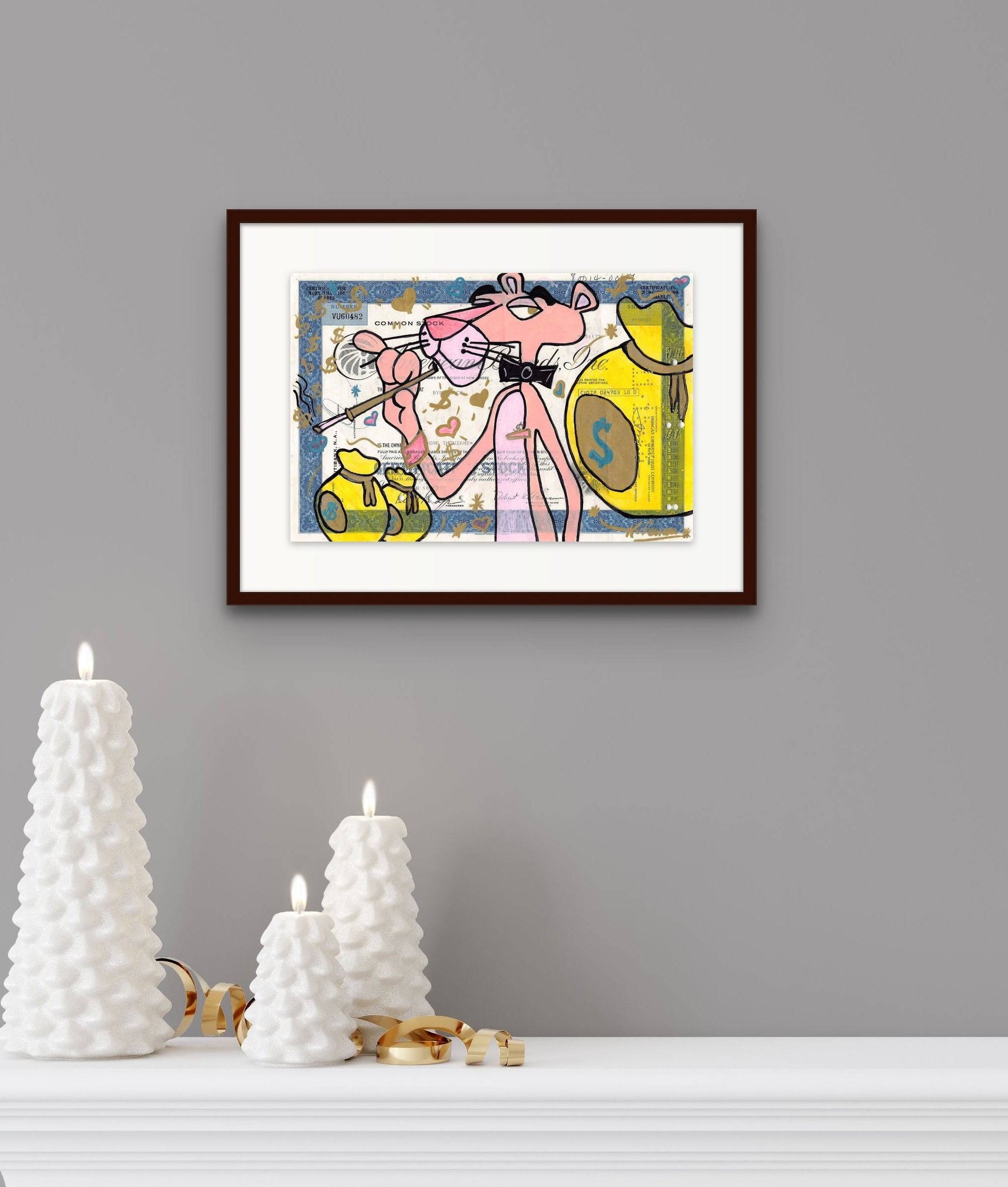 La Panthère rose aux dollars (Katia Ferrari) by Katia Ferrari - Signature Fine Art