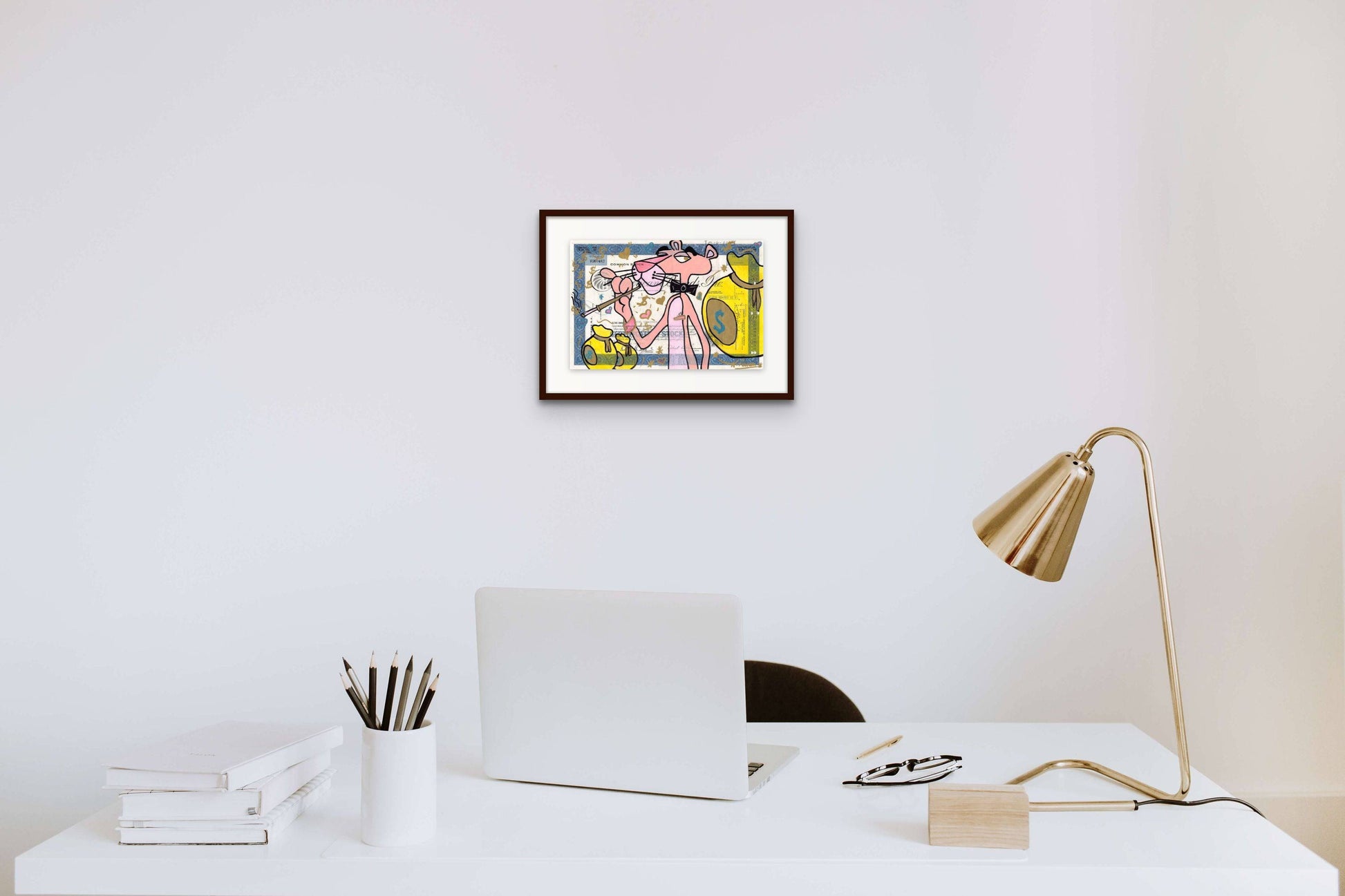 La Panthère rose aux dollars (Katia Ferrari) by Katia Ferrari - Signature Fine Art