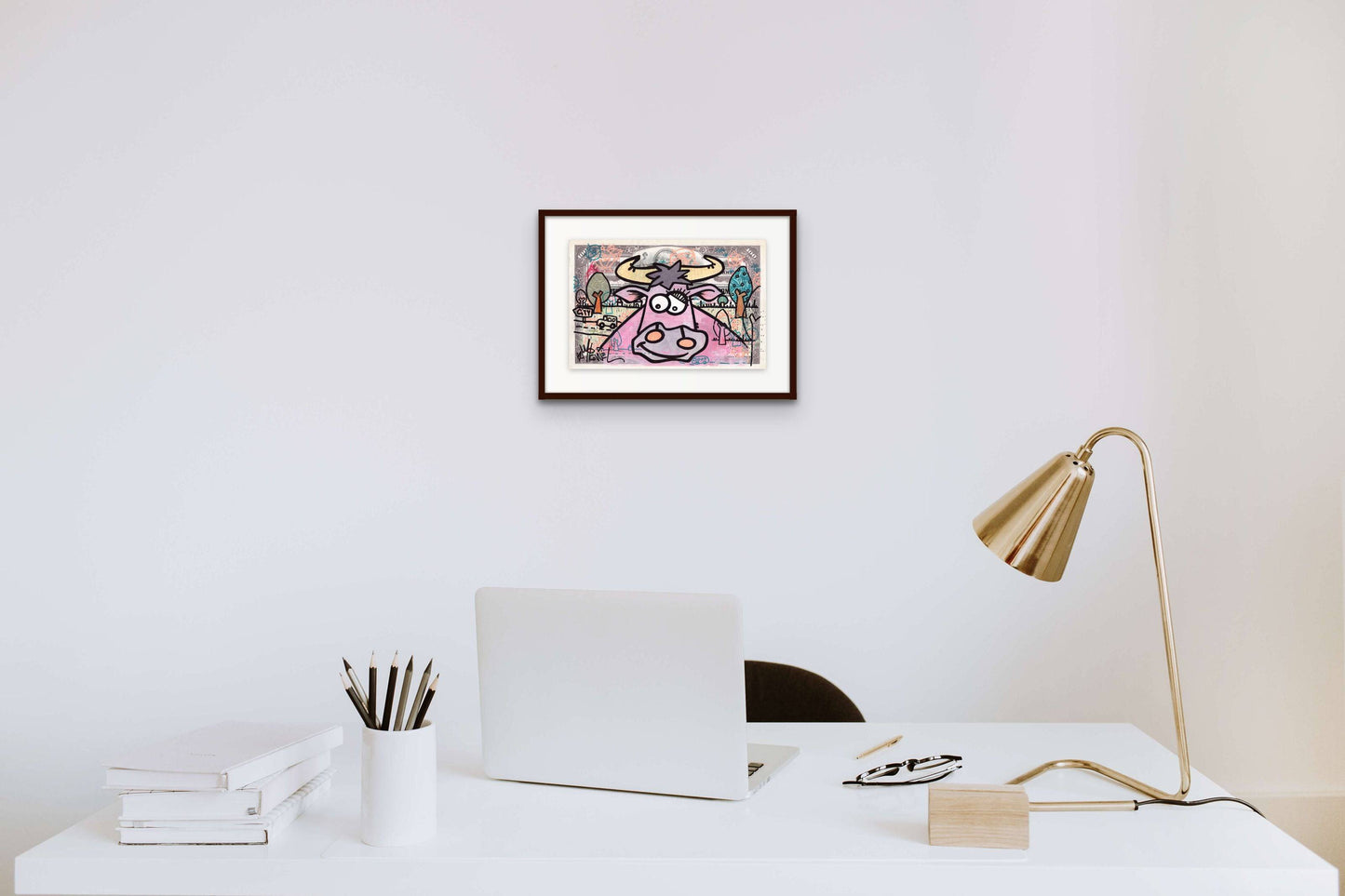 Vache Rose by Micowel - Signature Fine Art