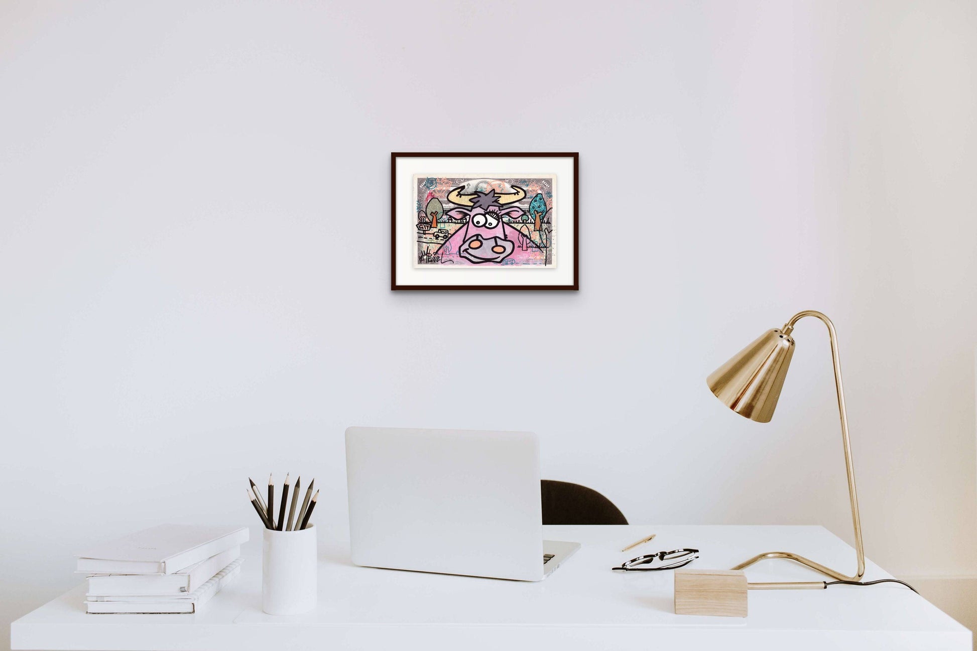Vache Rose by Micowel - Signature Fine Art